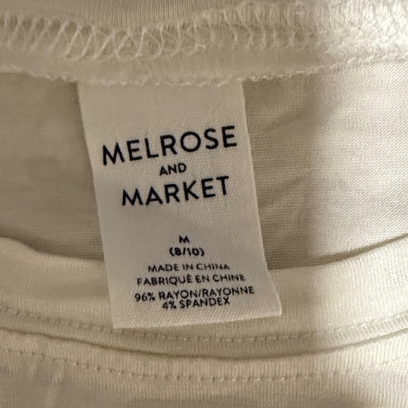 Melrose and Market White 'Unity' Rainbow Long Sleeve Tee - Picture 2 of 6